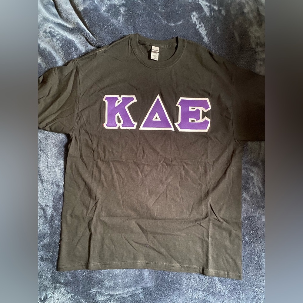 Black “Kappa Delta Epsilon” Greek Letters T-Shirt